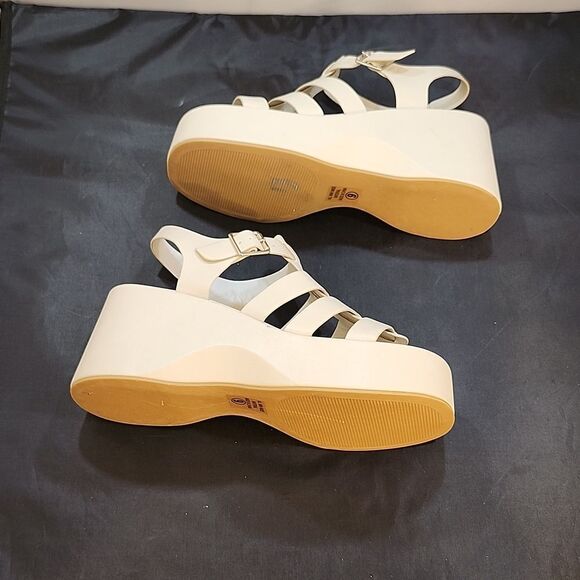 BRAND NEW SODA KARBIE-S WEDGE OPEN TOE MULTI-STRAP PLATFORM SANDALS G1 - Picture 13 of 16